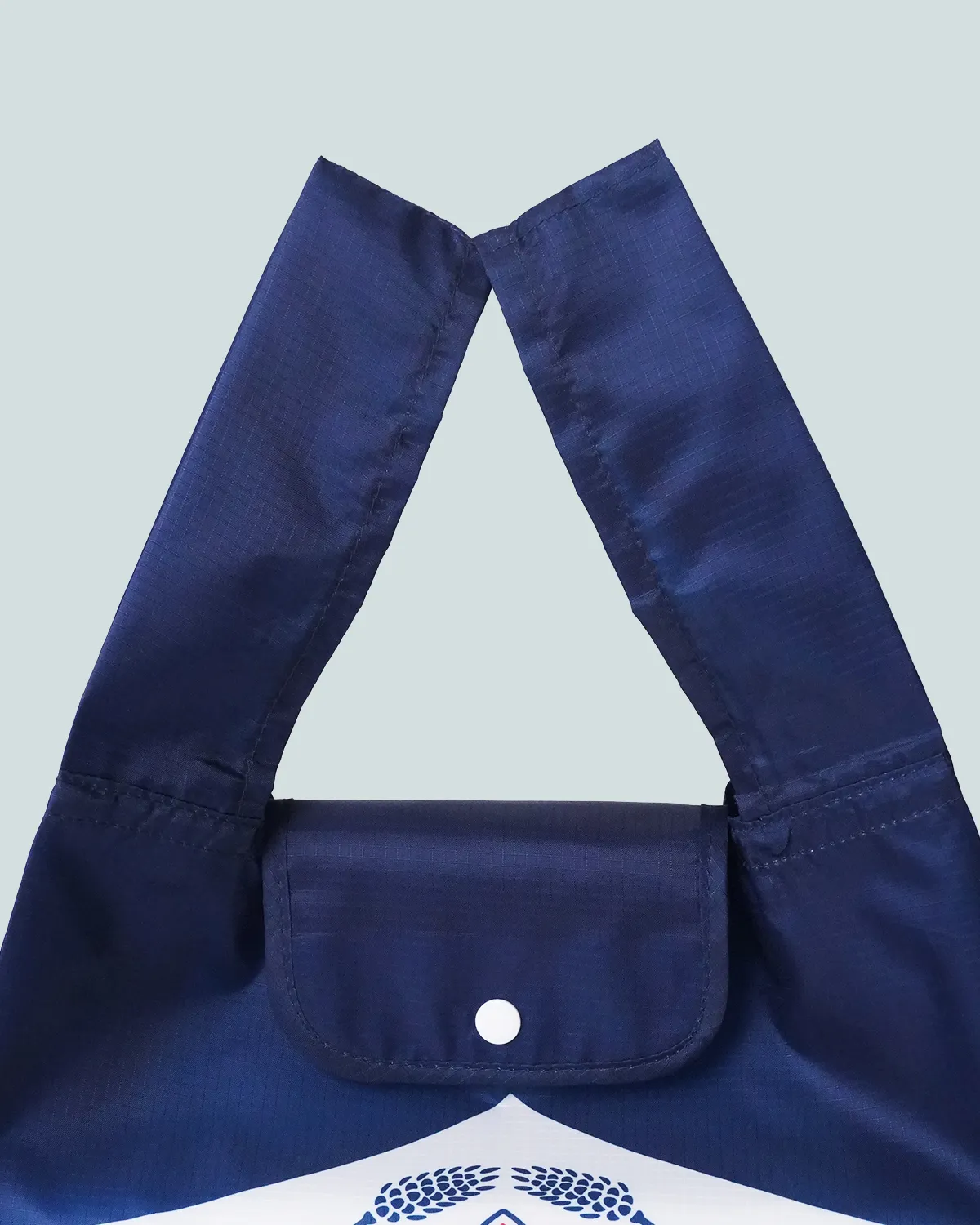 ナイロンリップストップレジ型エコバッグ_フラップ折りたたみ_持ち手